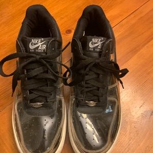 Black and clear Nike Air Force 1 size 11